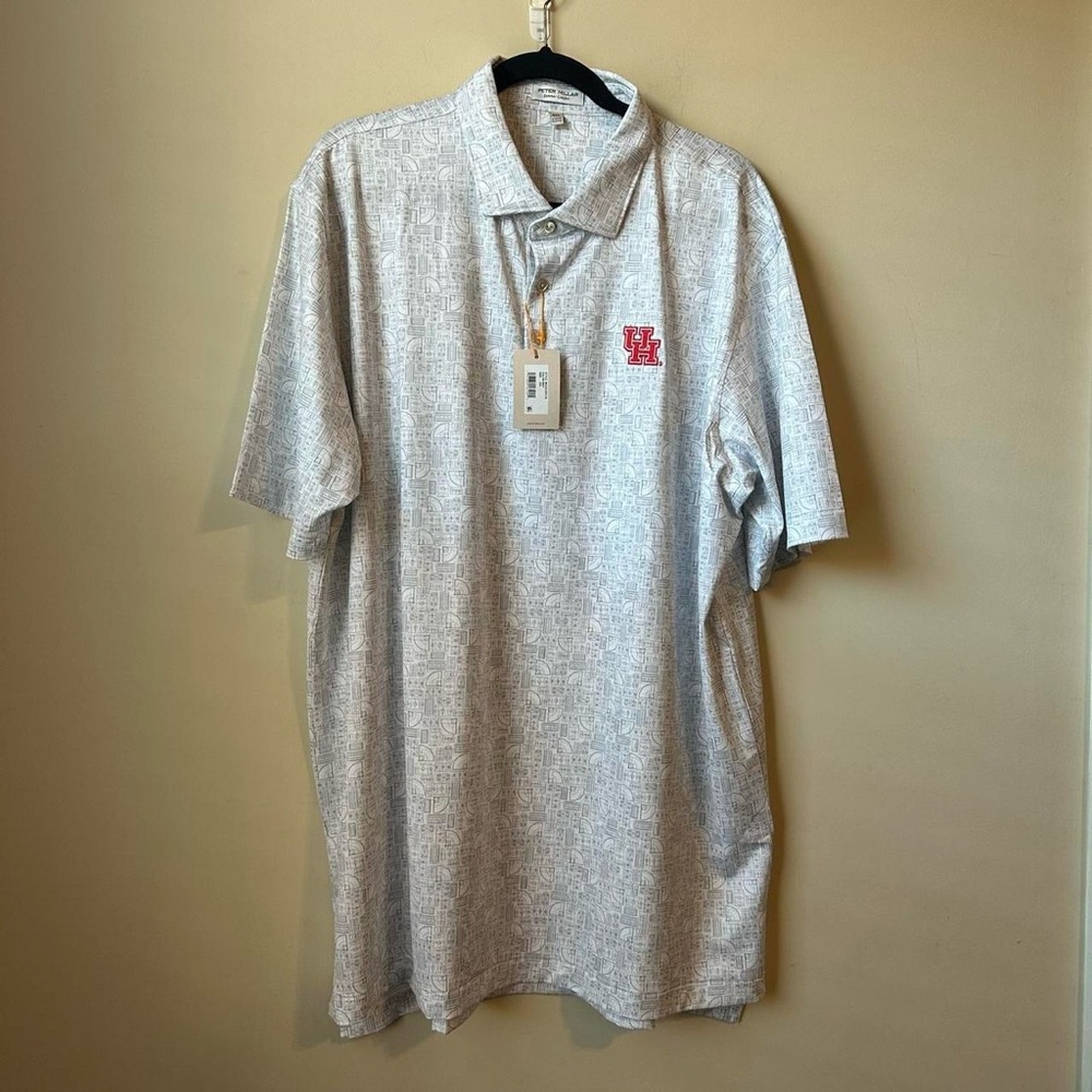 Peter Millar Houston Out of Bounds Performance Jersey Polo Size XXL Collegiate